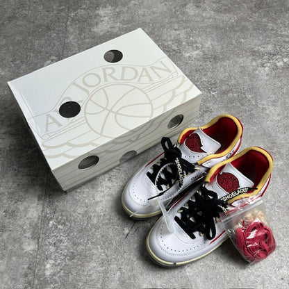 NIKE Off-White Air Jordan 2 Low Top Sneakers White Size 25.0