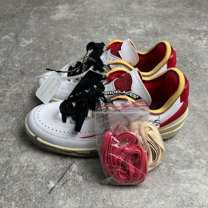 NIKE Off-White Air Jordan 2 Low Top Sneakers White Size 25.0