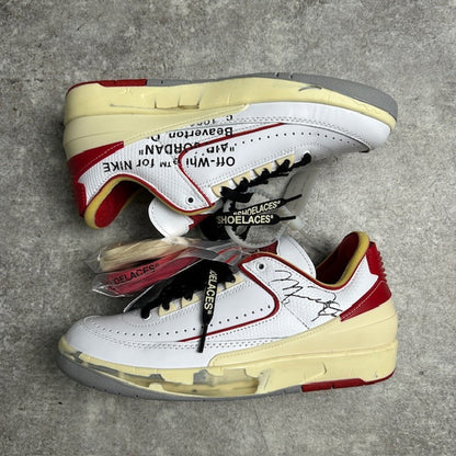 NIKE Off-White Air Jordan 2 Low Top Sneakers White Size 25.0