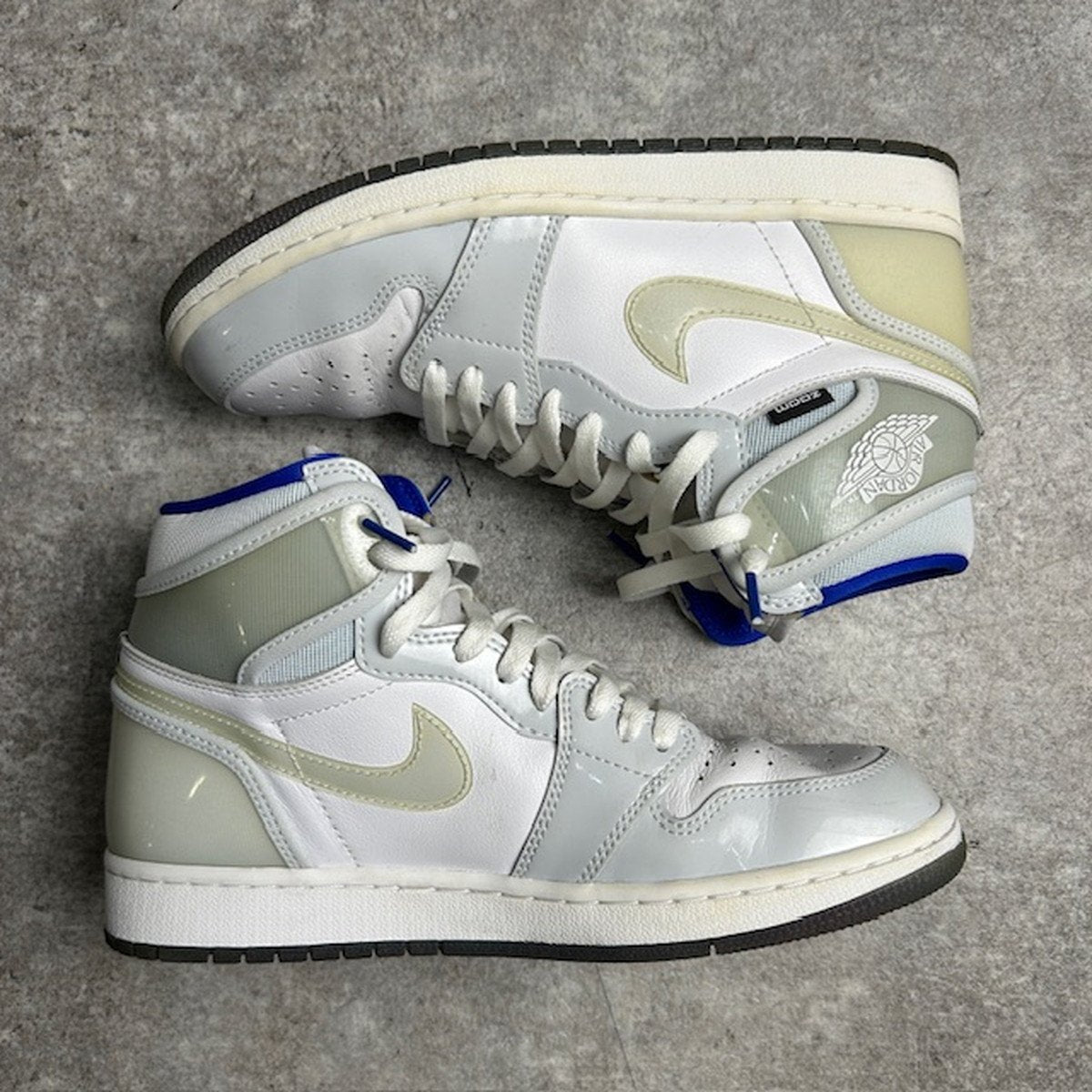 Nike Air Jordan 1 High Zoom Comfort White Sneakers Size 27cm