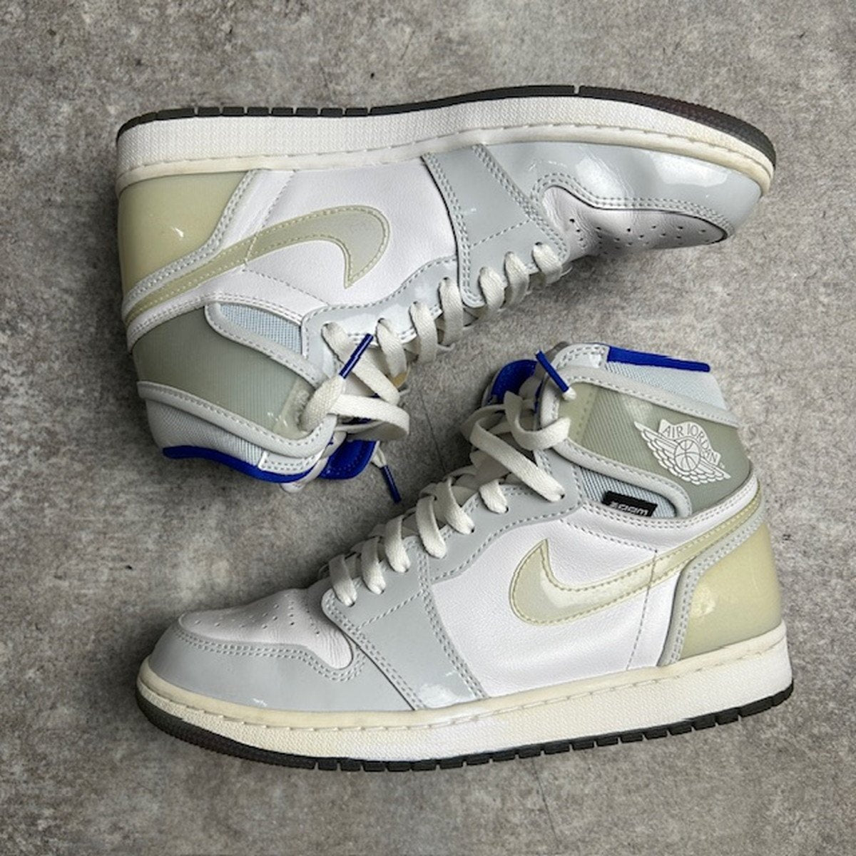 Nike Air Jordan 1 High Zoom Comfort White Sneakers Size 27cm