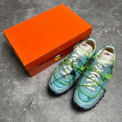 NIKE x OFF-WHITE Waffle Racer Sneakers Blue Size 28.5
