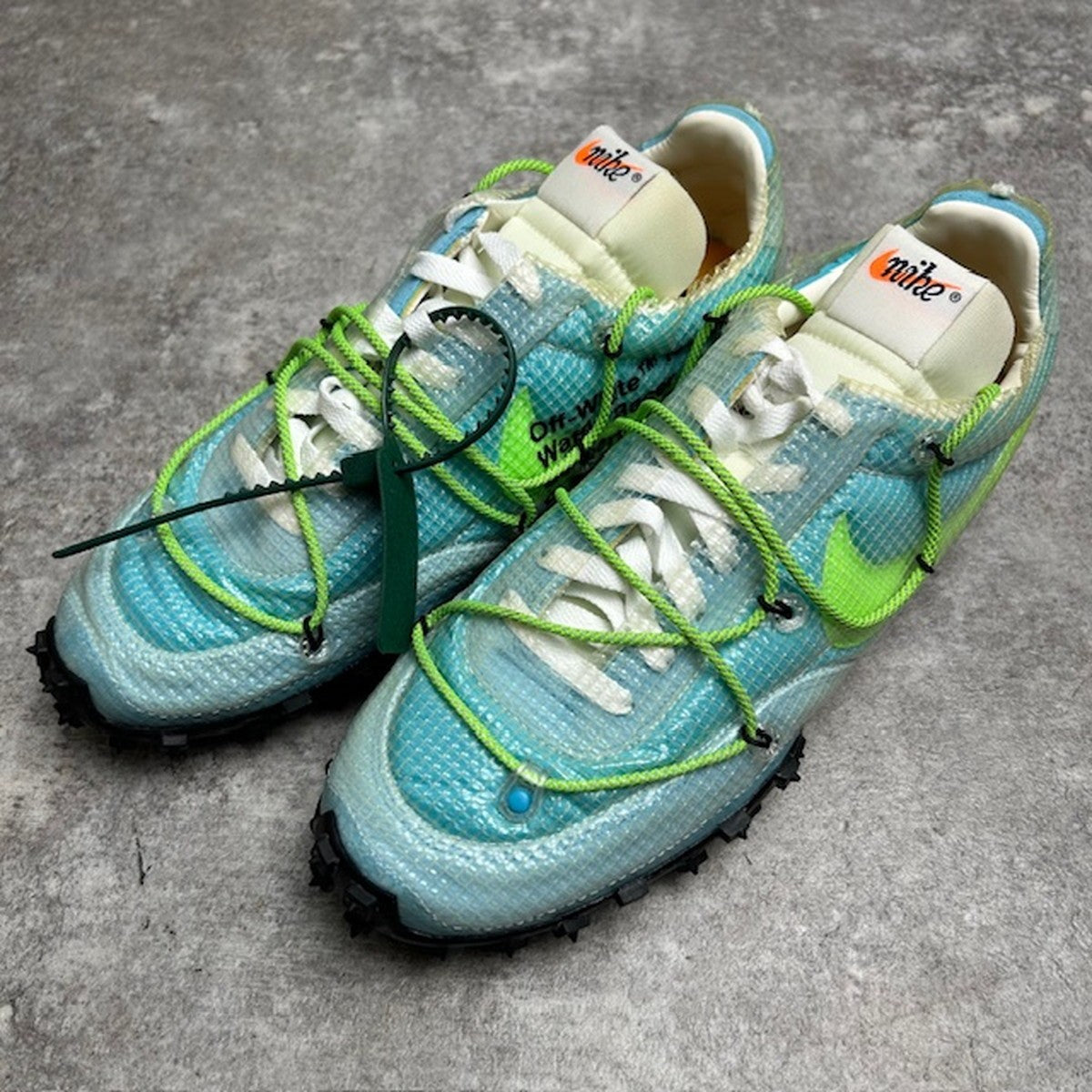 NIKE x OFF-WHITE Waffle Racer Sneakers Blue Size 28.5