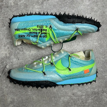 NIKE x OFF-WHITE Waffle Racer Sneakers Blue Size 28.5