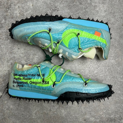 NIKE x OFF-WHITE Waffle Racer Sneakers Blue Size 28.5