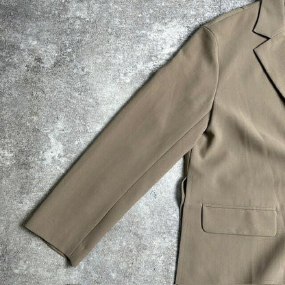 NOBLE Polyester Tailored Blazer Beige Size 38