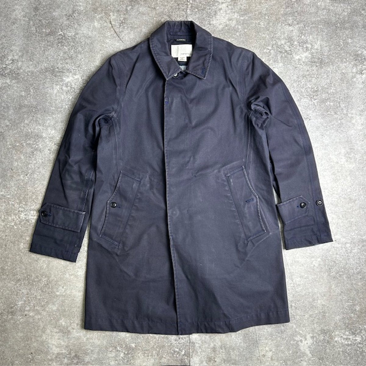 nanamica Navy GORE-TEX Balmacan Coat Made in Japan Size S