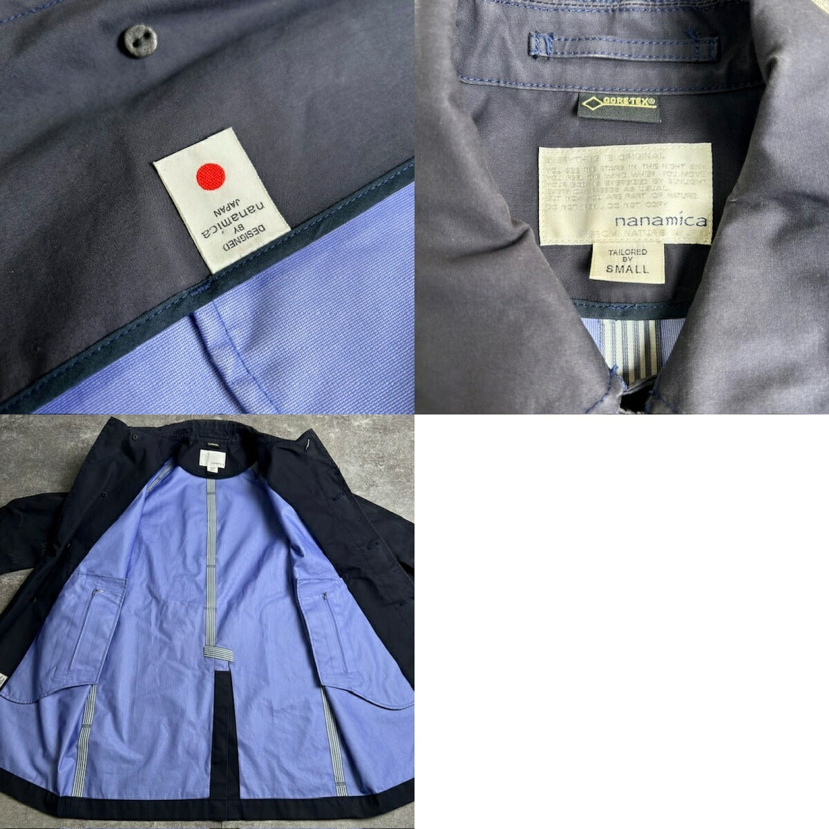 nanamica Navy GORE-TEX Balmacan Coat Made in Japan Size S
