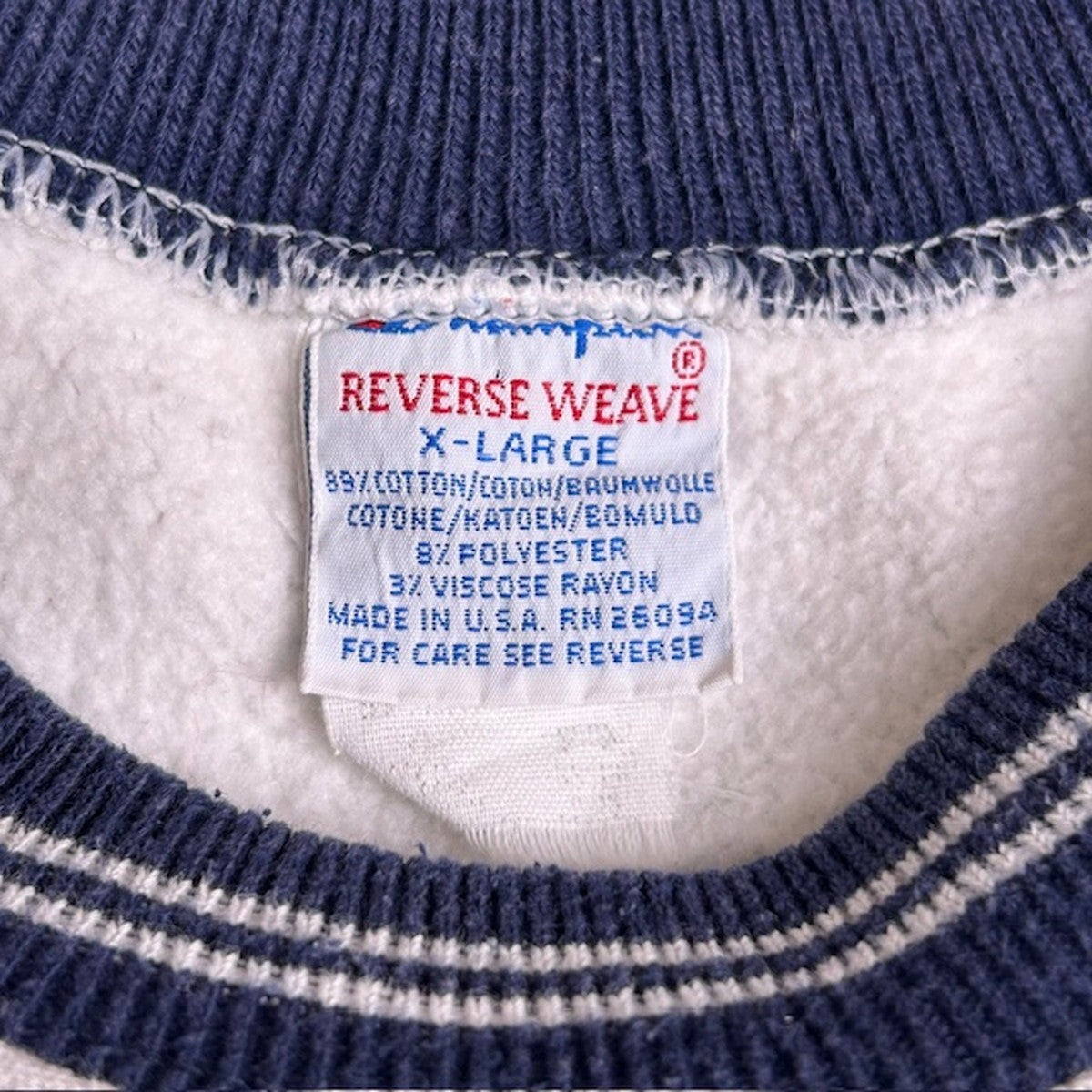 Champion Reverse Weave 90s Script Sweatshirt Gray Size XL