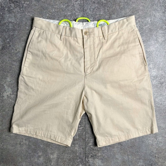 OAMC SS15 Cotton Loop Detail Shorts White Size 32