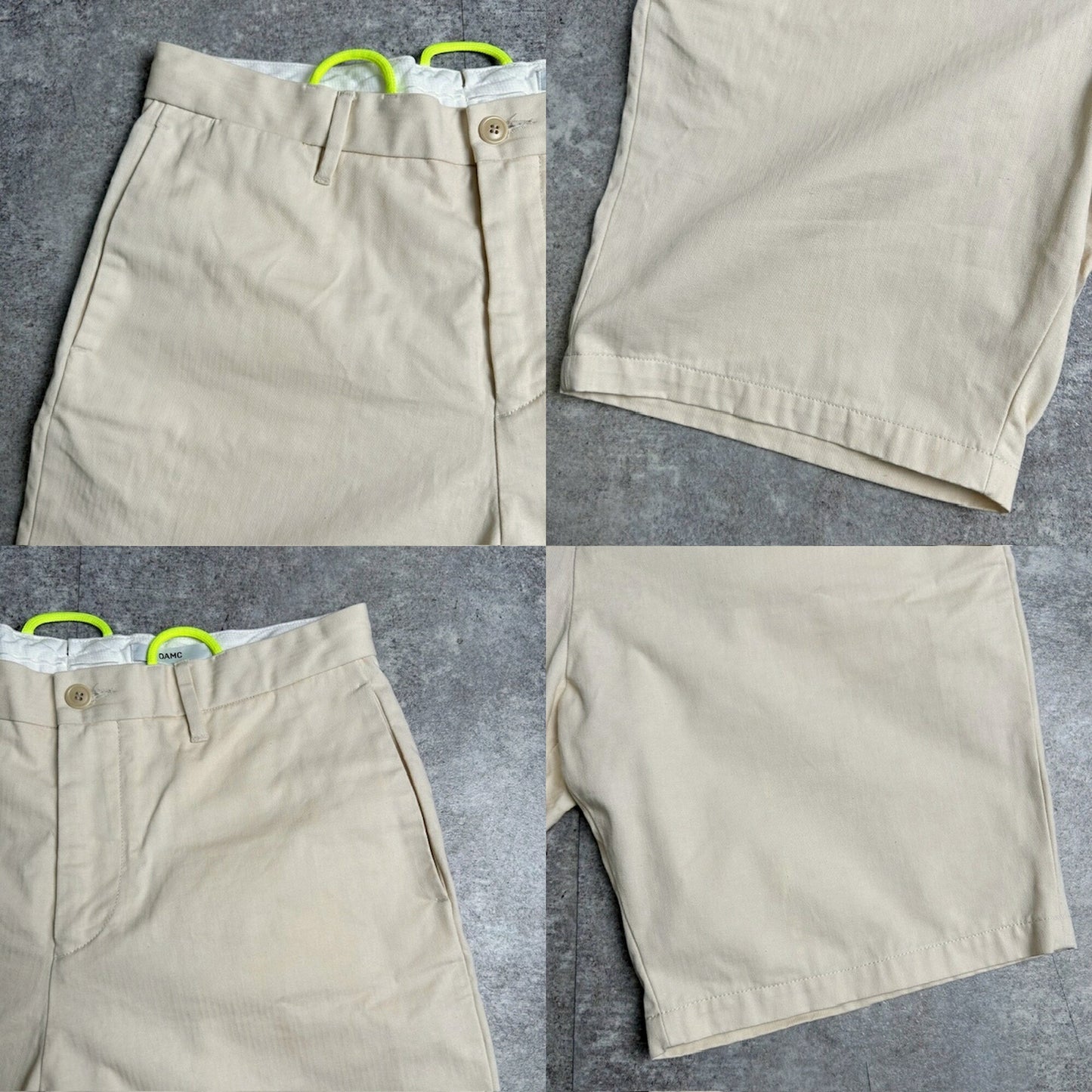 OAMC SS15 Cotton Loop Detail Shorts White Size 32