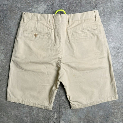 OAMC SS15 Cotton Loop Detail Shorts White Size 32