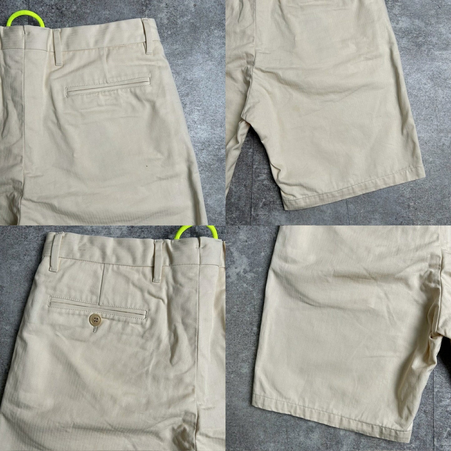 OAMC SS15 Cotton Loop Detail Shorts White Size 32