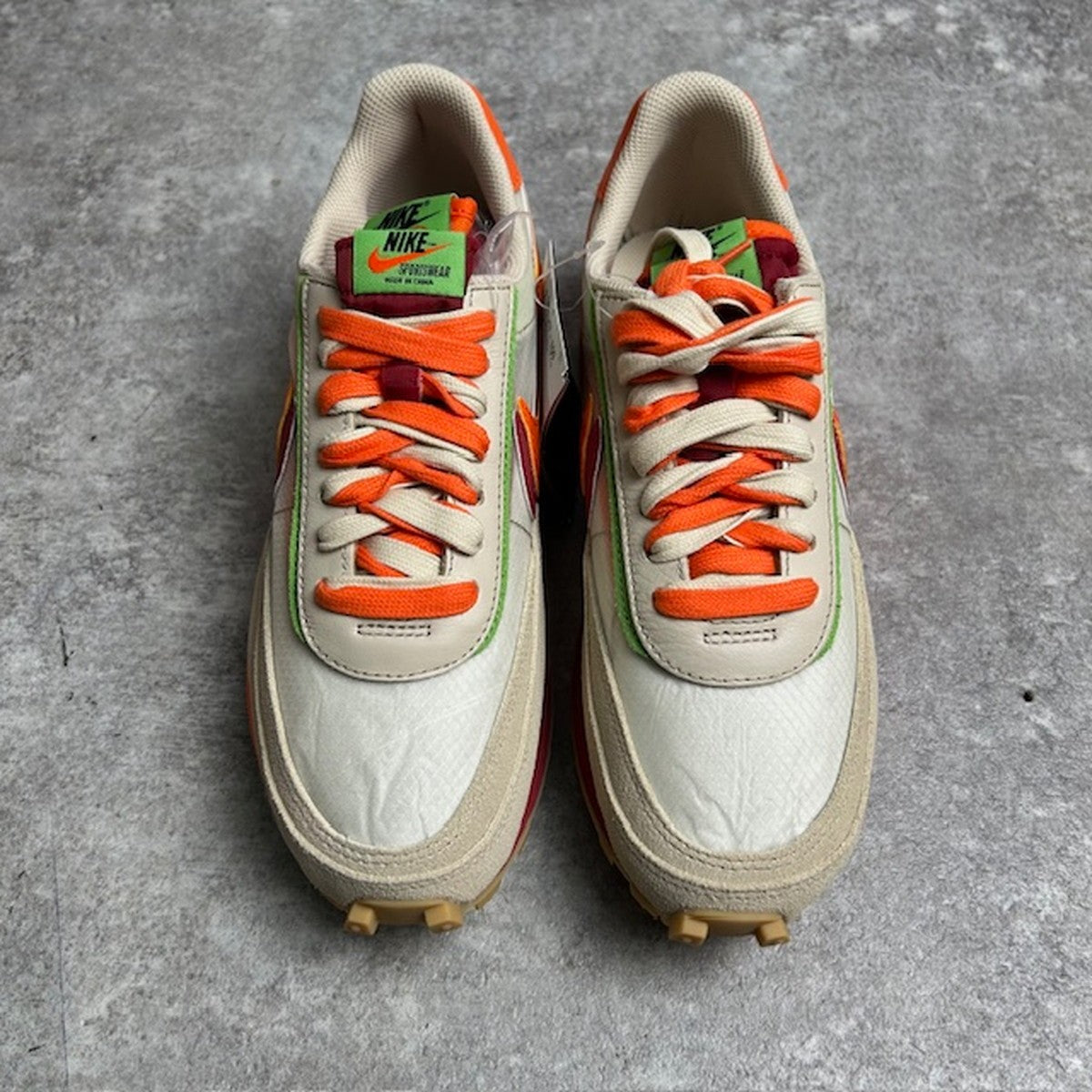 NIKE CLOT x sacai LD Waffle Orange Blaze Sneakers Size 26cm