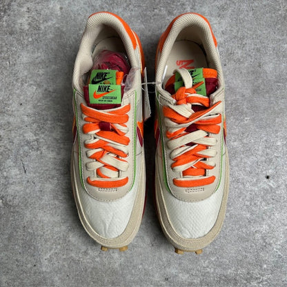 NIKE CLOT x sacai LD Waffle Orange Blaze Sneakers Size 26cm