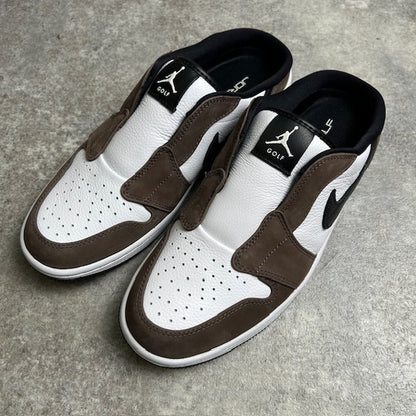 NIKE GOLF AIR JORDAN MULE Brown/White Sandals Size 26.5