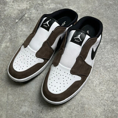 NIKE GOLF AIR JORDAN MULE Brown/White Sandals Size 27.5