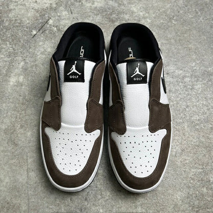 NIKE GOLF AIR JORDAN MULE Brown/White Sandals Size 27.5