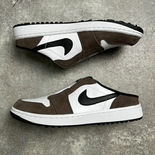 NIKE GOLF AIR JORDAN MULE Brown/White Sandals Size 27.5
