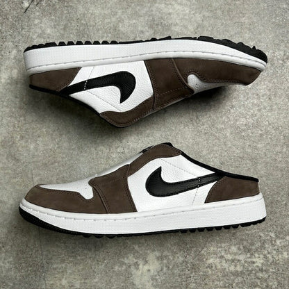 NIKE GOLF AIR JORDAN MULE Brown/White Sandals Size 27.5