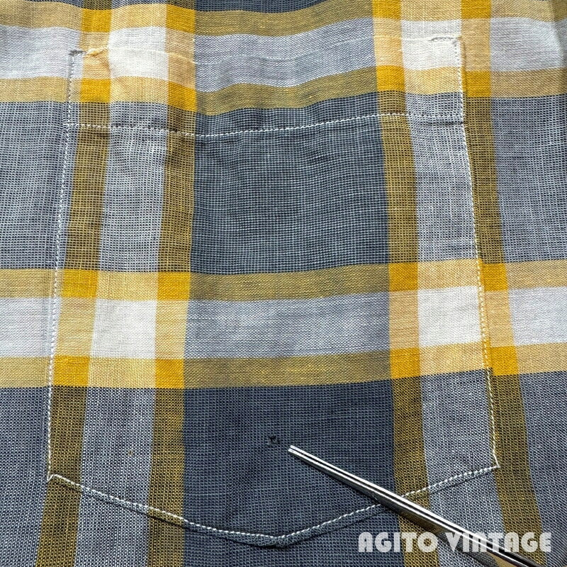SPORTOP 50s Cotton Check Open Collar Shirt Multi Size M