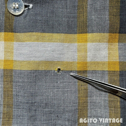 SPORTOP 50s Cotton Check Open Collar Shirt Multi Size M