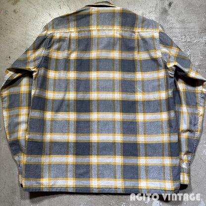 SPORTOP 50s Cotton Check Open Collar Shirt Multi Size M