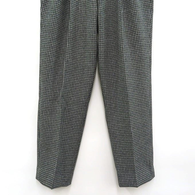 Needles Tucked Poly Houndstooth Trousers Gray Size S
