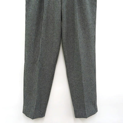 Needles Tucked Poly Houndstooth Trousers Gray Size S