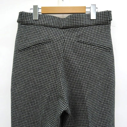 Needles Tucked Poly Houndstooth Trousers Gray Size S
