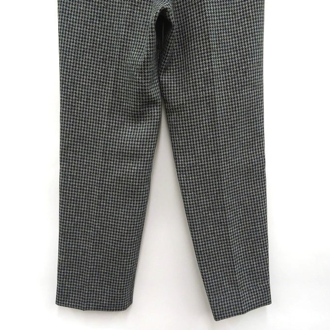 Needles Tucked Poly Houndstooth Trousers Gray Size S