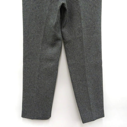 Needles Tucked Poly Houndstooth Trousers Gray Size S