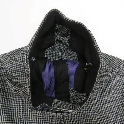 Needles Tucked Poly Houndstooth Trousers Gray Size S