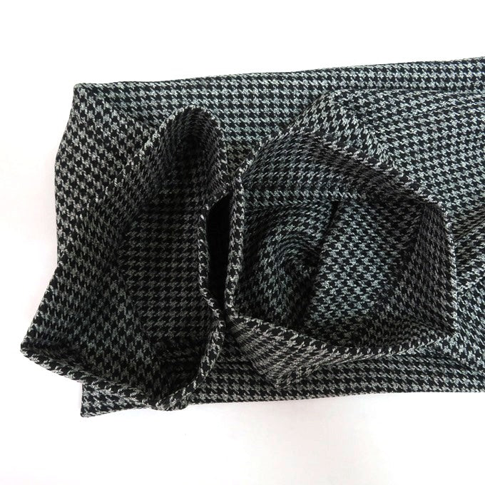 Needles Tucked Poly Houndstooth Trousers Gray Size S