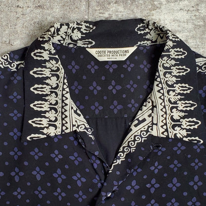 Vintage COOTIE Rayon Open Collar Patterned Shirt Size M