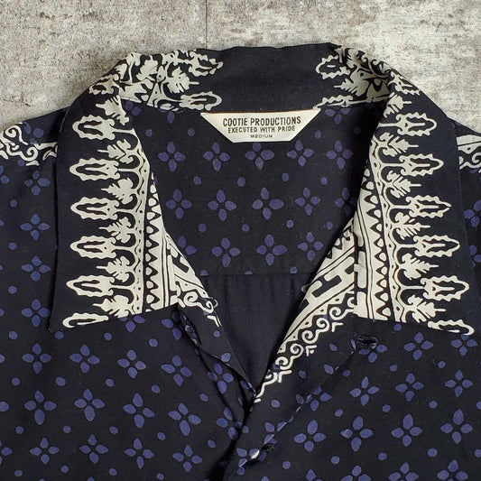 Vintage COOTIE Rayon Open Collar Patterned Shirt Size M