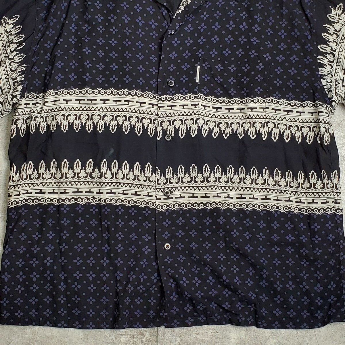 Vintage COOTIE Rayon Open Collar Patterned Shirt Size M