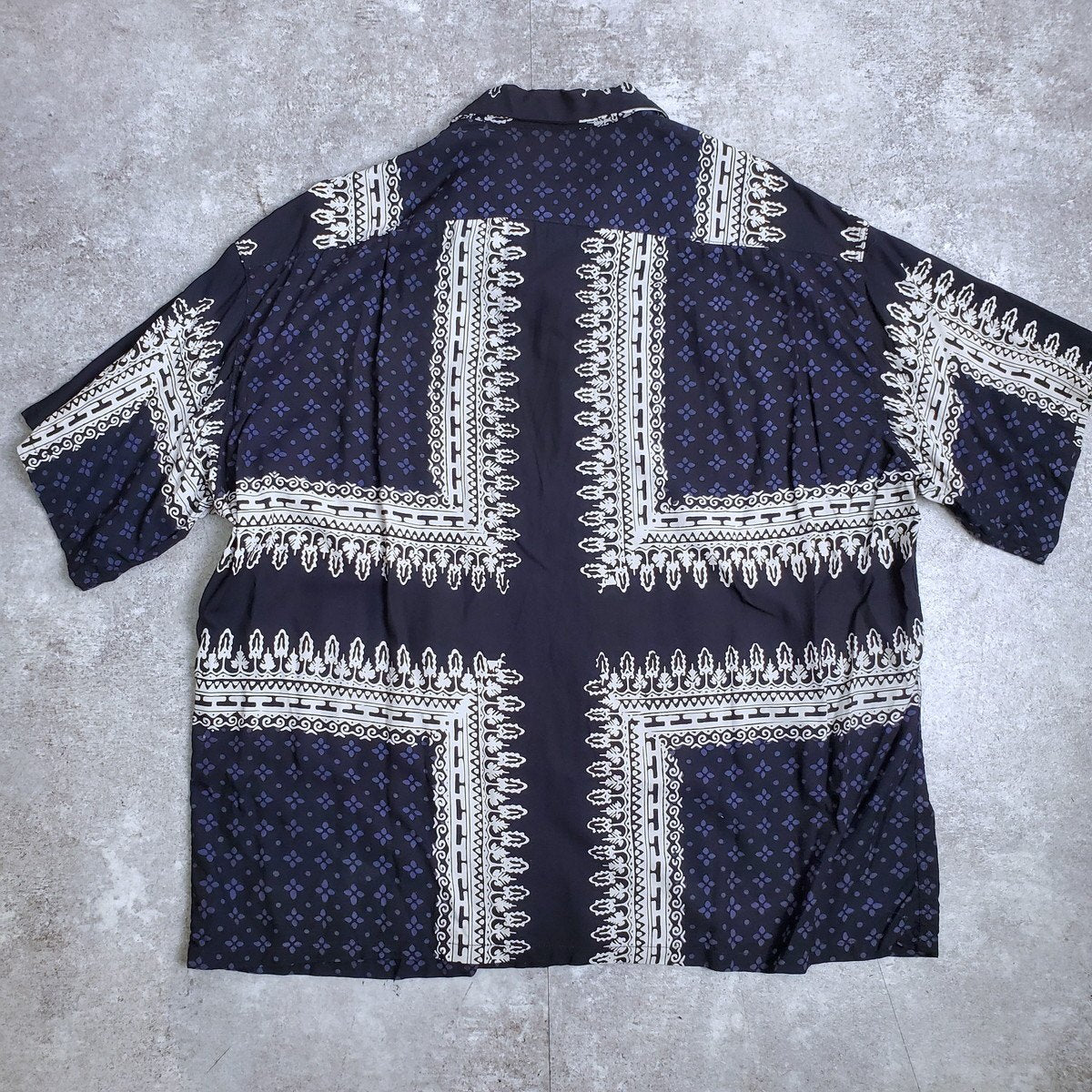 Vintage COOTIE Rayon Open Collar Patterned Shirt Size M