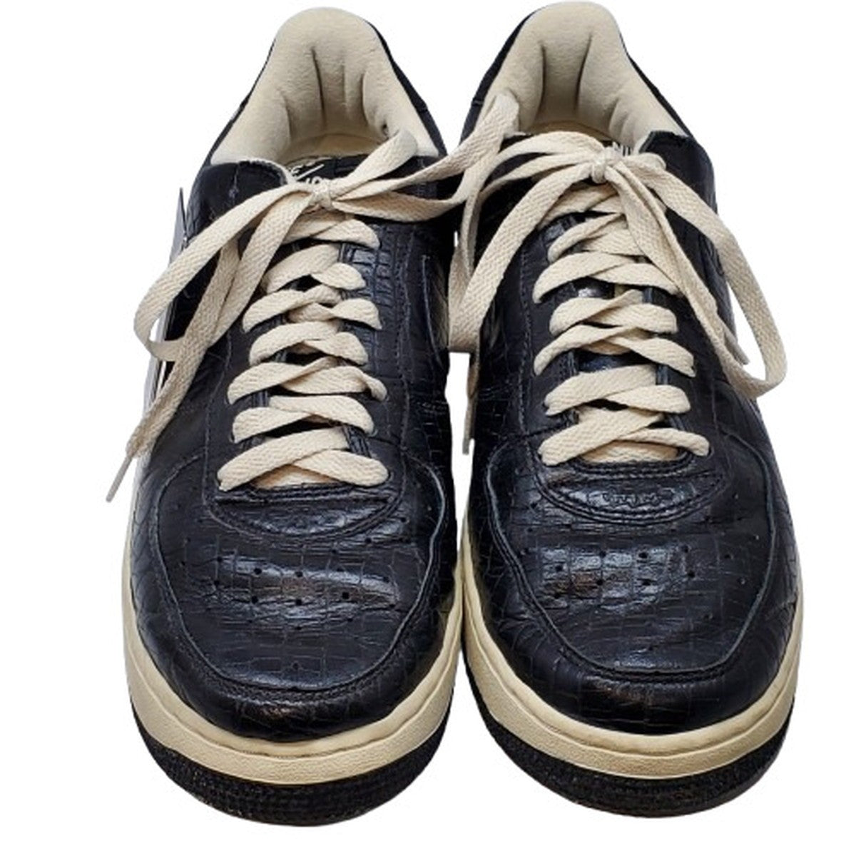 NIKE HTM2 Air Force 1 Low Crocodile Black Sneakers Size 9
