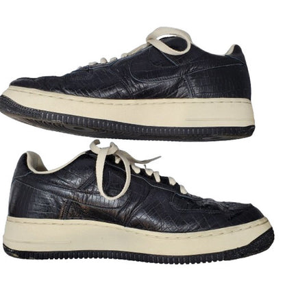NIKE HTM2 Air Force 1 Low Crocodile Black Sneakers Size 9