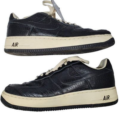 NIKE HTM2 Air Force 1 Low Crocodile Black Sneakers Size 9