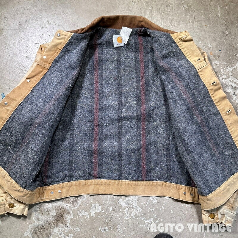 Carhartt 90s Brown Duck Blanket Lined Trucker Size XXL
