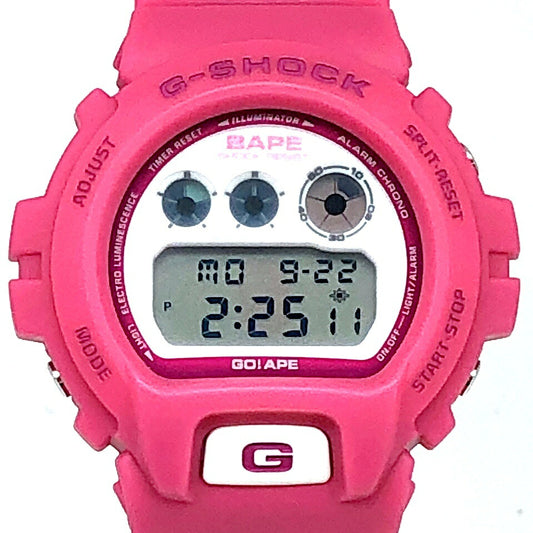 G-SHOCK BAPE APE HEAD EL Collab Watch Pink Size ONE SIZE