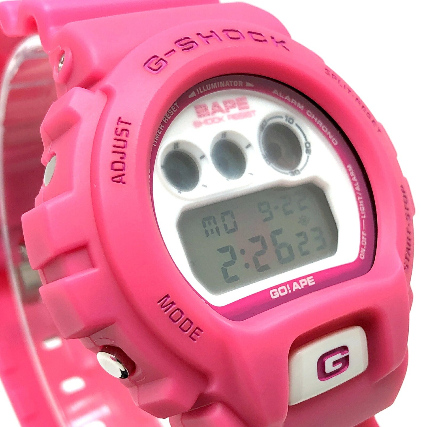 G-SHOCK BAPE APE HEAD EL Collab Watch Pink Size ONE SIZE
