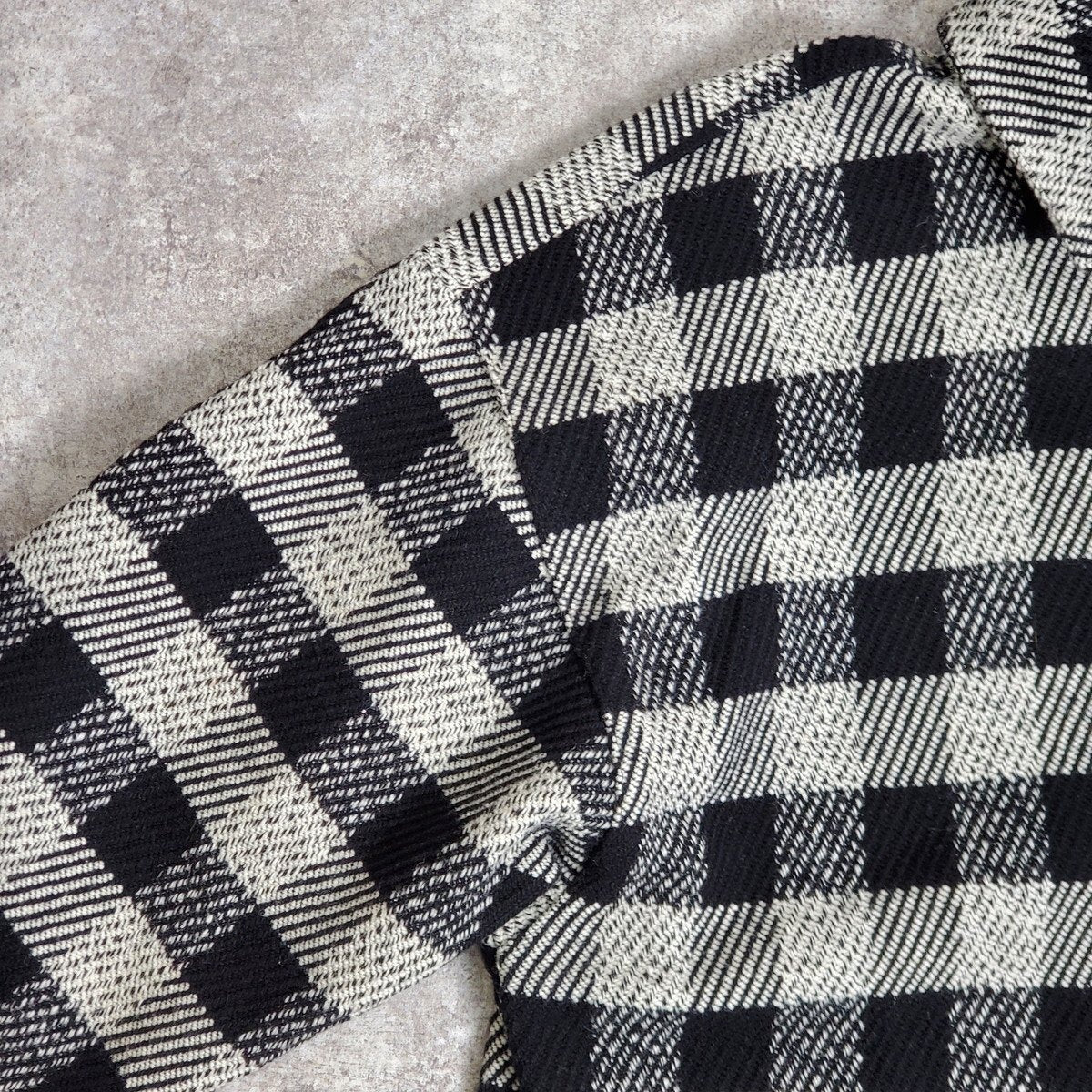 Palm Angels 21AW Black Wool Check Shirt Jacket Size 50