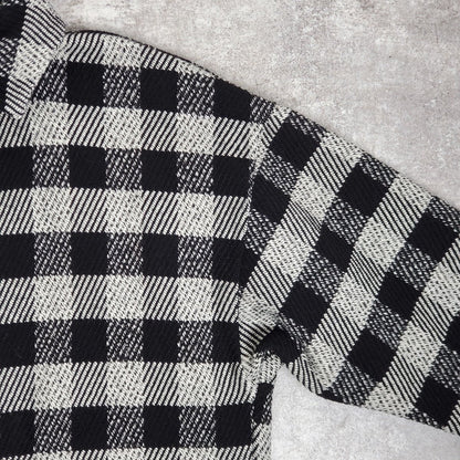 Palm Angels 21AW Black Wool Check Shirt Jacket Size 50