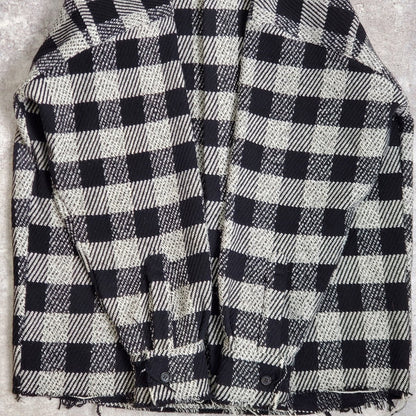 Palm Angels 21AW Black Wool Check Shirt Jacket Size 50