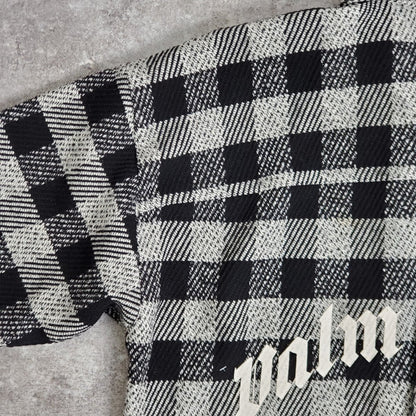 Palm Angels 21AW Black Wool Check Shirt Jacket Size 50
