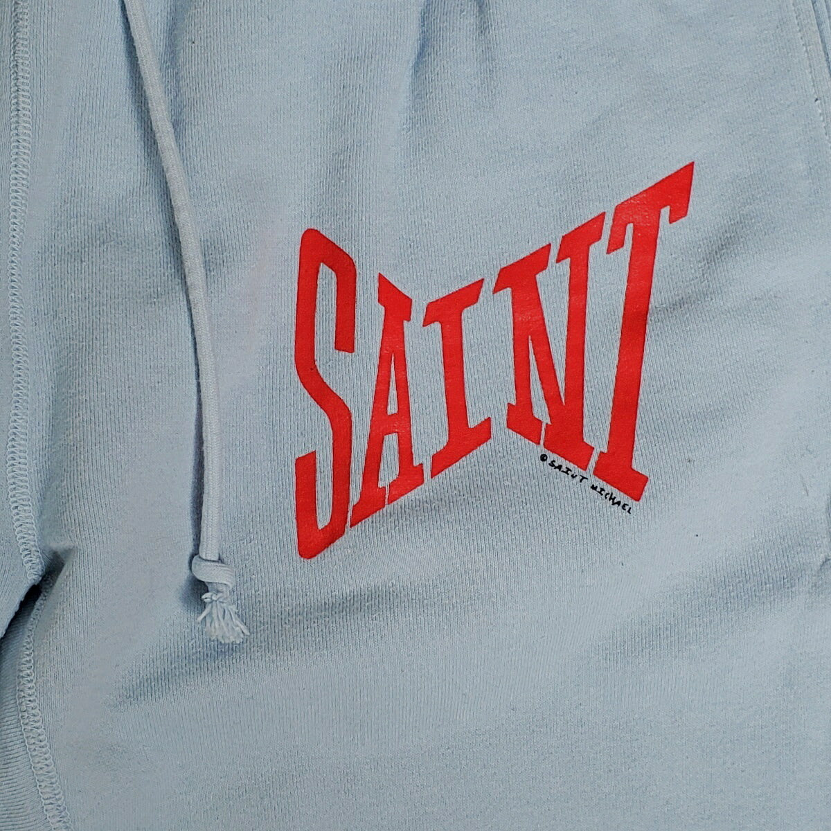 Saint Michael 22SS Logo Cotton Sweat Pants Light Blue Size L