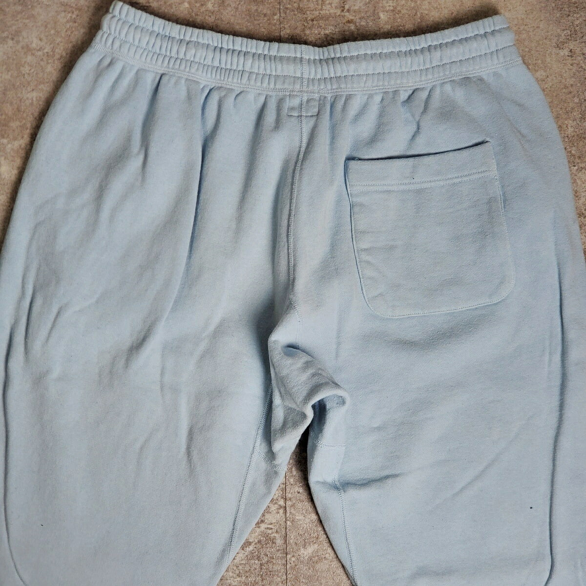 Saint Michael 22SS Logo Cotton Sweat Pants Light Blue Size L